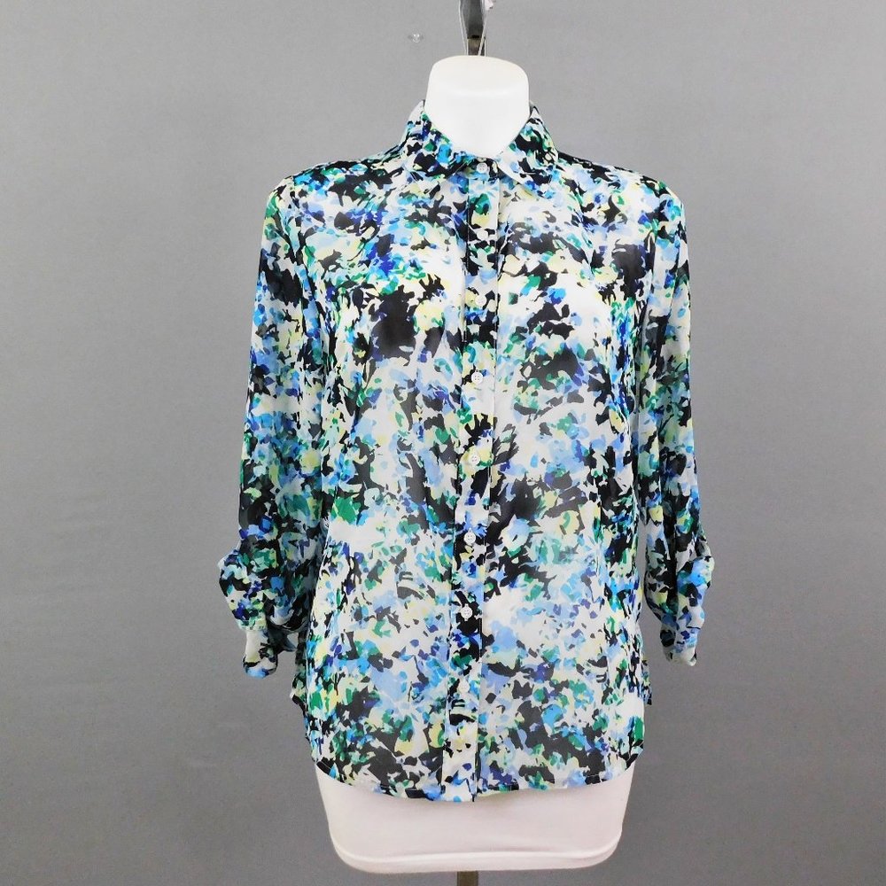 Covington Women Shirt Blue Black M‎